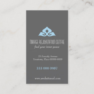 Serene Salon Blue Appointment Card
