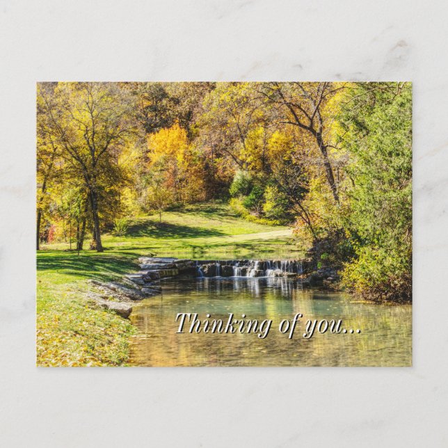 Serene Scene At Dogwood Creek Thinking Of You Postcard (Front)