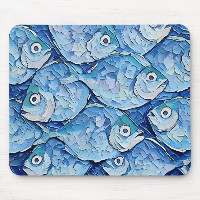 Serene Seascape: Starfish and Shells Mouse Pad (Front)