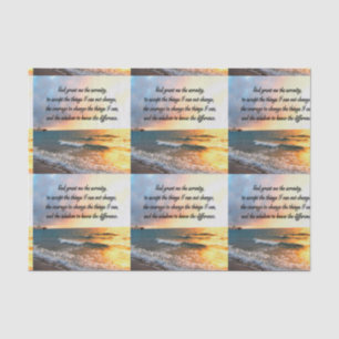 SERENE SERENITY PRAYER SUNRISE PHOTO DESIGN TISSUE PAPER