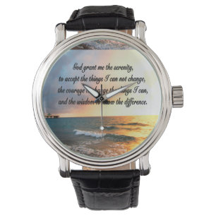 SERENE SERENITY PRAYER SUNRISE PHOTO DESIGN WATCH