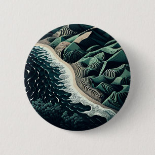 Serene Shores 6 Cm Round Badge