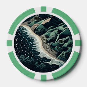 Serene Shores Poker Chips