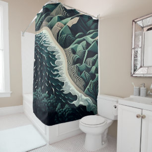 Serene Shores Shower Curtain