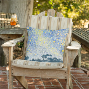 Serene Starry Landscape by Henri Edmond Cross Cushion