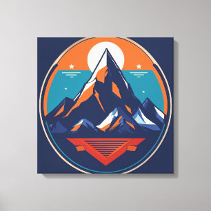 Serene Summit Graphic Canvas Print