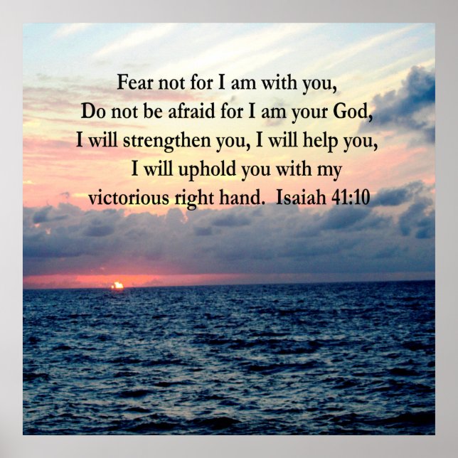 SERENE SUNRISE ISAIAH 41:10 POSTER (Front)