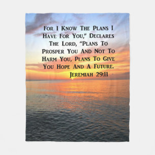 SERENE SUNRISE JEREMIAH 29:11 BIBLE VERSE FLEECE BLANKET