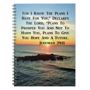 SERENE SUNRISE JEREMIAH 29:11 SCRIPTURE DESIGN SPIRAL NOTEBOOK