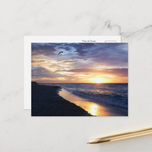Serene Sunrise on a Mexican Beach Postcard