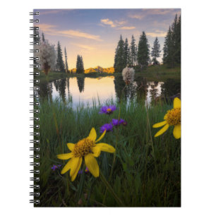 Serene Sunrise over a Colorado Pond Notebook