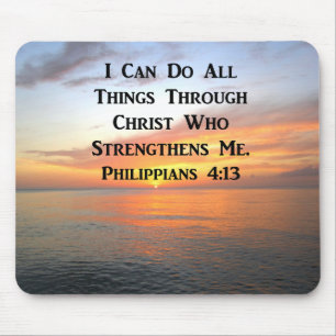 SERENE SUNRISE PHILIPPIANS 4:13 PHOTO SCRIPTURE MOUSE PAD