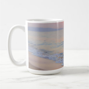 Serene Sunset Beach Ocean Glow Coffee Mug