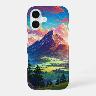 Serene Sunset Mountains iPhone 16 Case