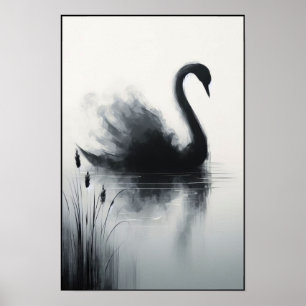 Serene Swan In Still Waters Poster