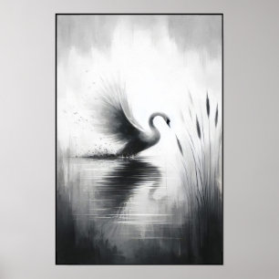 Serene Swan In Still Waters Poster