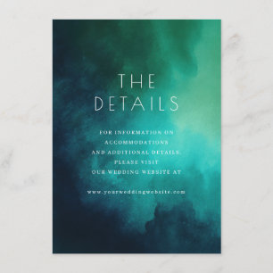 Serene Teal Watercolor Gradient Enclosure Card