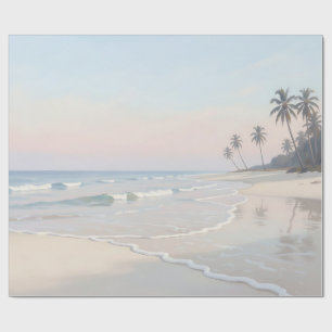 Serene Tropical Beach Paradise Wrapping Paper