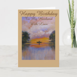 Serene View, Birthday greeting card for husband