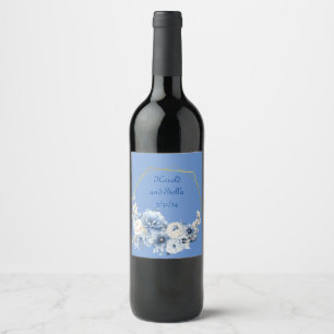 Serene Vineyard Watercolor Wine Label