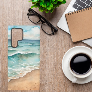 Serene Watercolor Beach Waves - Ocean Vibes Samsung Galaxy Case