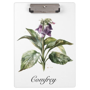  Serene Watercolor Comfrey, custom  Clipboard