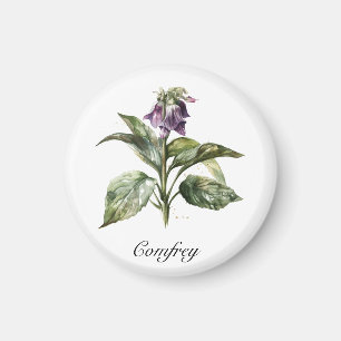 Serene Watercolor Comfrey, custom Magnet