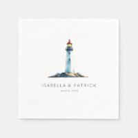 Serene Watercolor Lighthouse Illustration