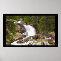 Serene Waterfall Poster - High Tatras Slovakia
