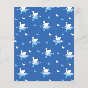 Serene Waters - Playful Swan Lake Pattern Design Flyer
