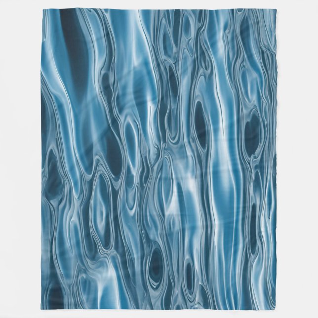 Serene Waves Fleece Blanket (Front)
