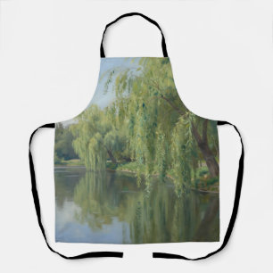 Serene Weeping Willow Pond Landscape Apron