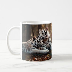 Serene White Tiger Companions Coffee Mug