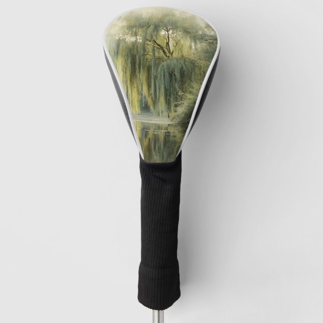Serene Willow Tree Reflection Nature Art (10) Golf Head Cover (Front)