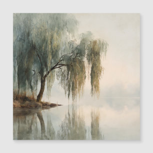 Serene Willow Tree Reflection Nature Art (13)