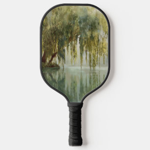 Serene Willow Tree Reflection Nature Art (8) Pickleball Paddle