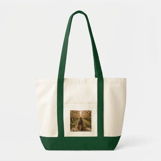 Serene Winter Garden Botanical Tote Bag (Front)
