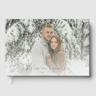 Serene Winter Photo Guest Book