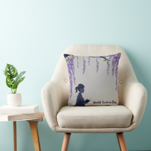 Serene Wisteria Dreams  Cushion