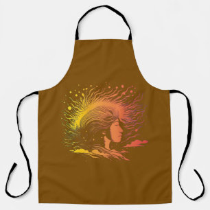 Serene Woman’s Profile. Apron
