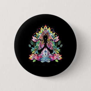 Serene Yoga And Meditation Decor - Mindfulness Man 6 Cm Round Badge