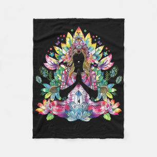 Serene Yoga And Meditation Decor - Mindfulness Man Fleece Blanket