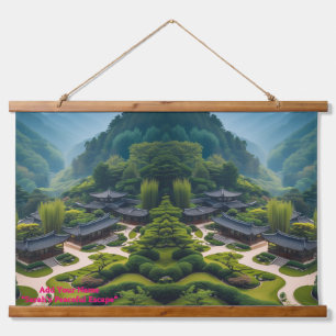 Serene Zen Garden Landscape Tapestry 
