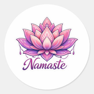 Serene Zen Yoga Lotus Flower "Namaste" Sticker