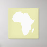 Serengeti Audacious Africa Canvas Print<br><div class="desc">Africa map outline in white with contrasting colours in Emporio Moffa's "Safari" palette inspired by the daring adventurousness and wilderness of the continent.</div>