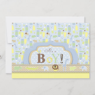 Serengeti Baby Invitation Card