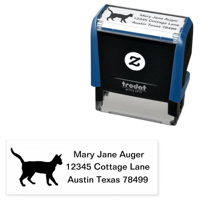 Serengeti Cat Personalised  Self-inking Stamp (In Situ)
