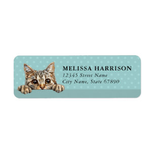 Serengeti Cat Return Address Labels