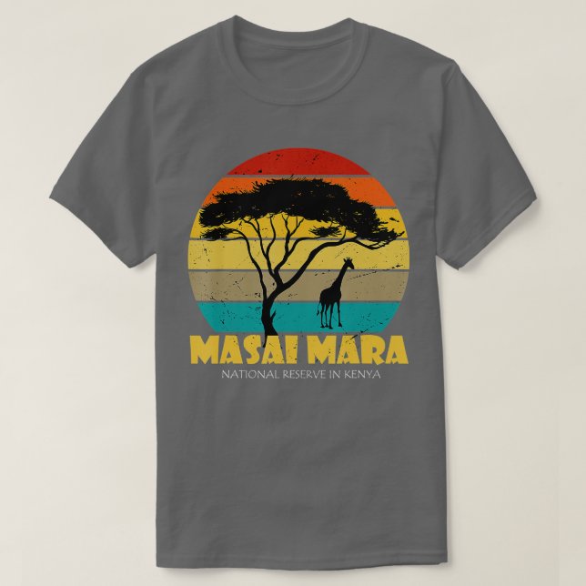 Serengeti Masai Mara National reserve Kenya Safari T-Shirt (Design Front)