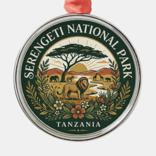 Serengeti National Park Tanzania Metal Tree Decoration